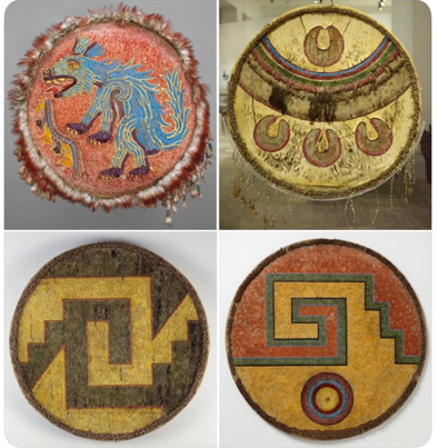 The only 4 surviving Aztec feather shields, dated to the 16th century CE.