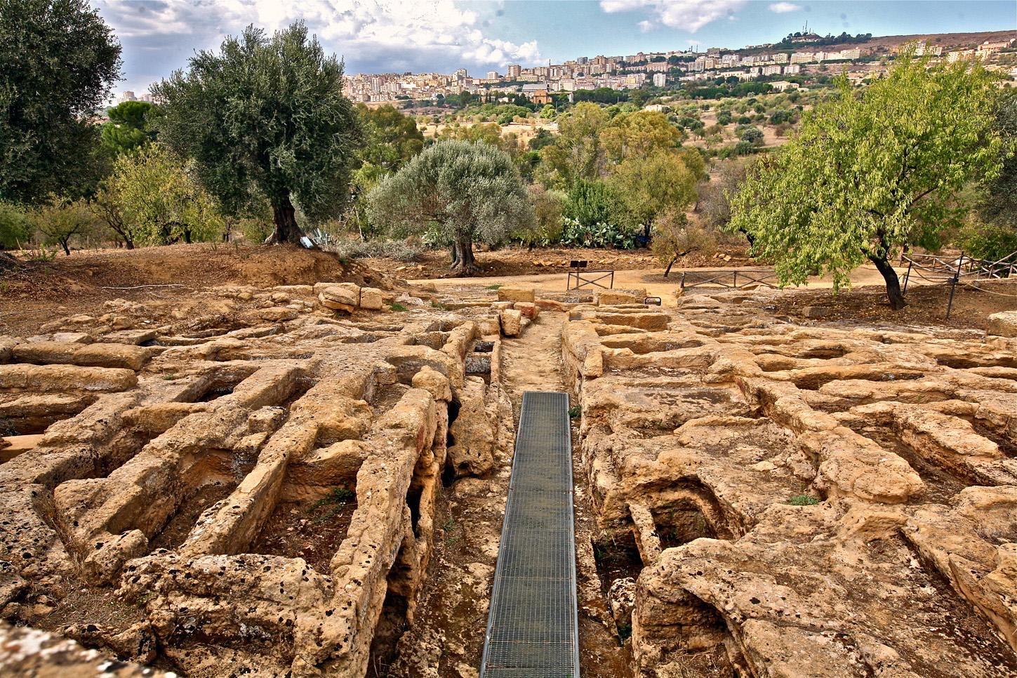 A general view of the archaeological park – to provide readers with context about where the discovery took place.


