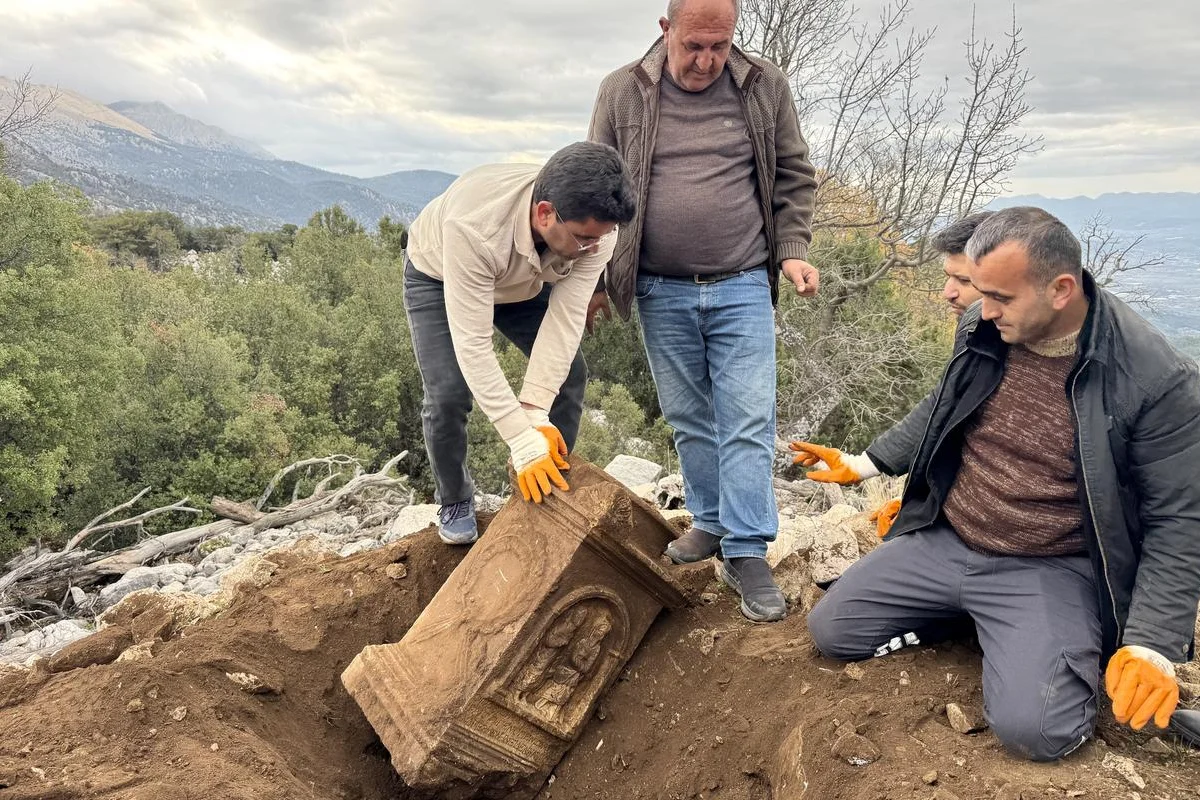 Goat herder discovers richly carved stele from Roman era