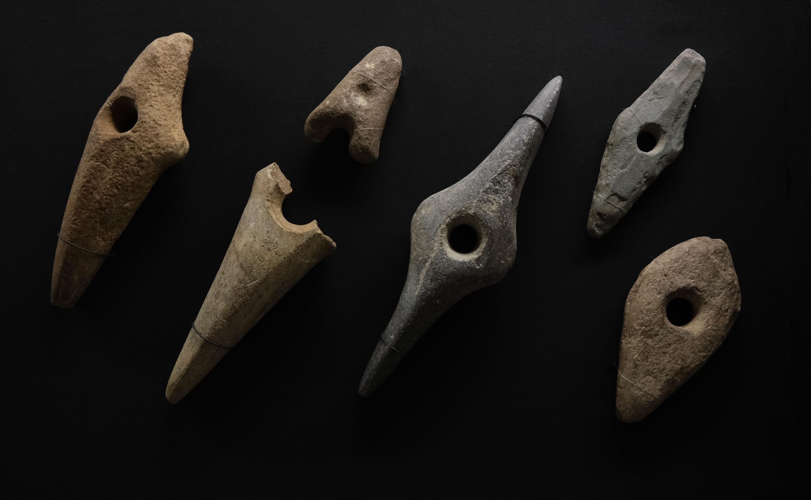 Stone tools used by Mesolithic hunter-gatherers in Scandinavia.